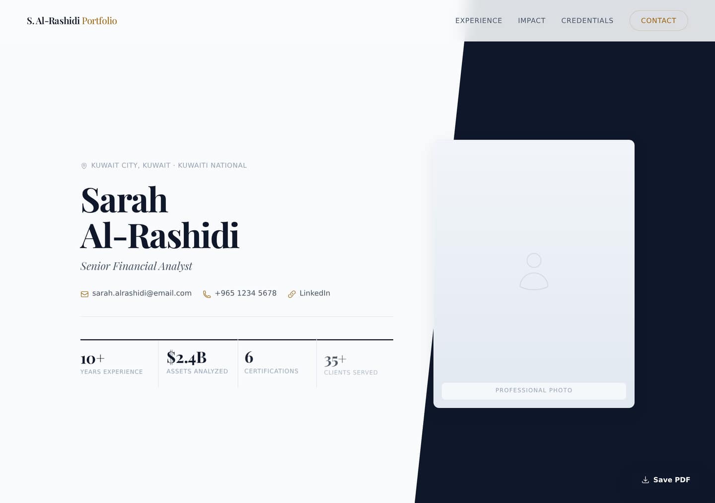 General template preview