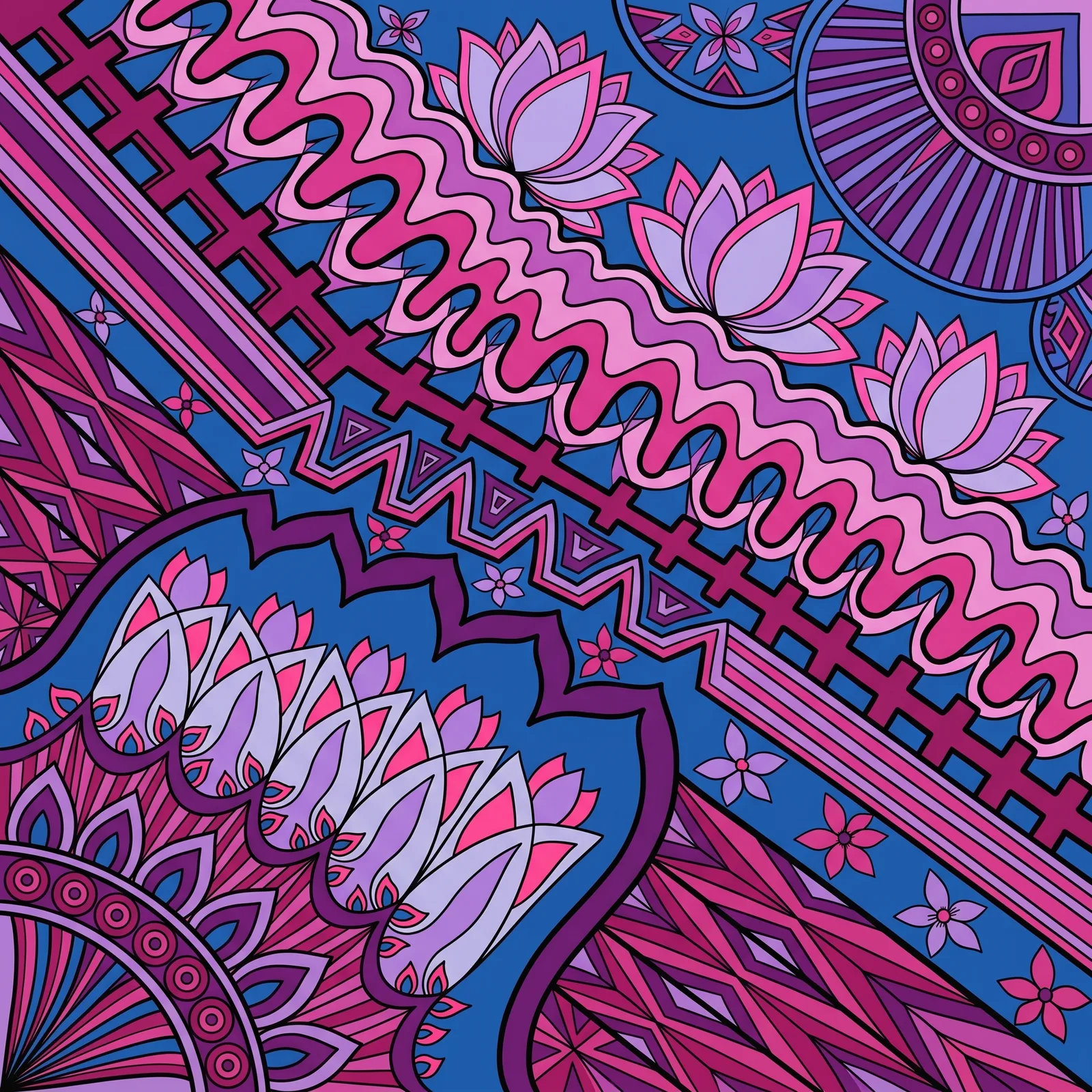Pink Abstract Garden