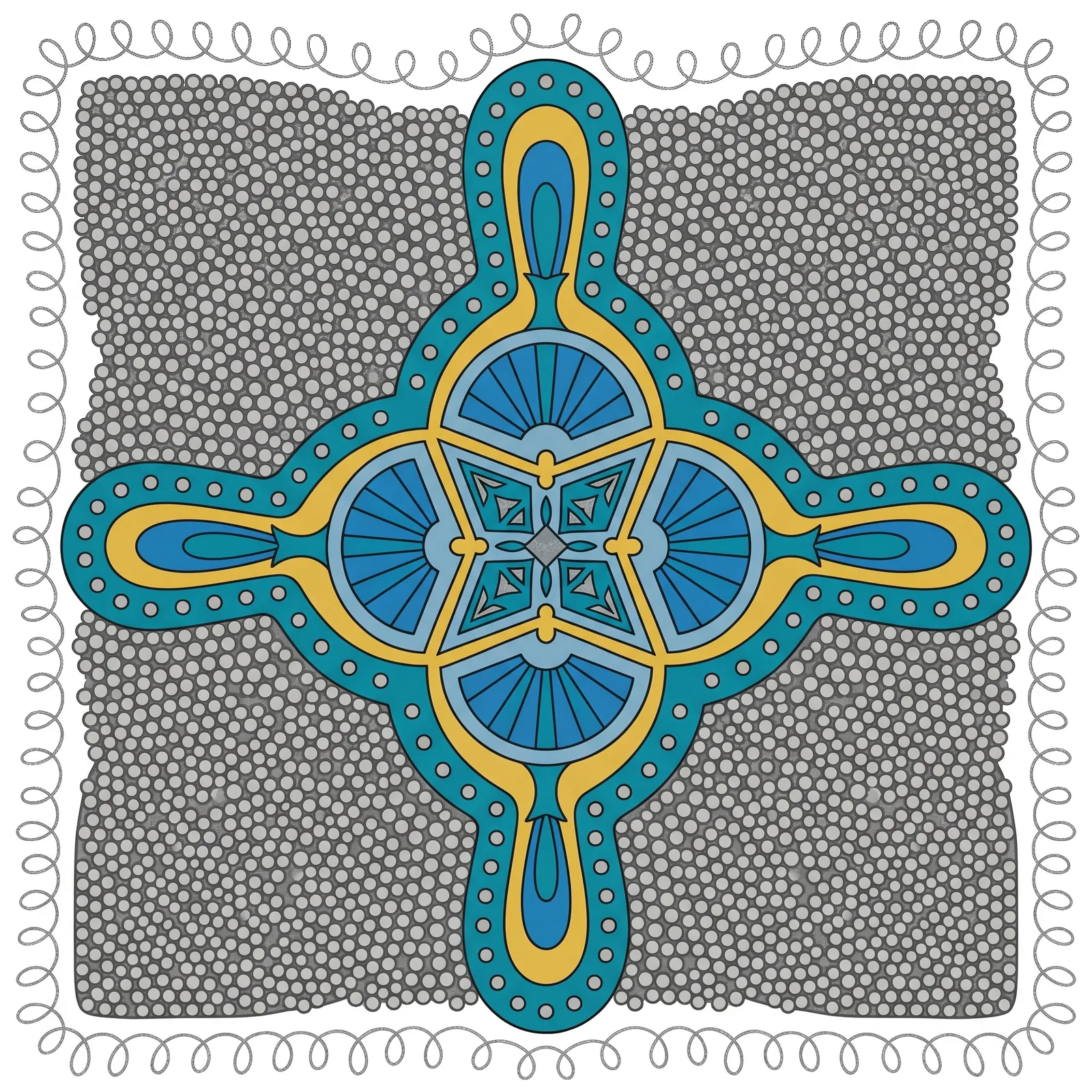 Blue Cross Mandala