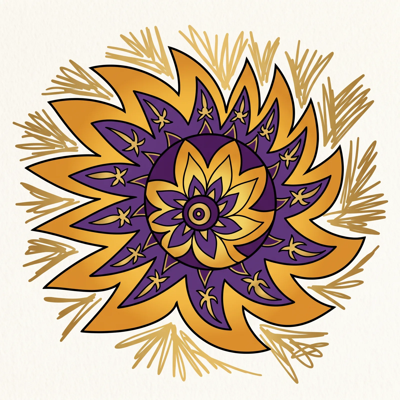 Purple Sunburst