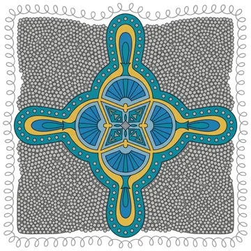 Blue Cross Mandala